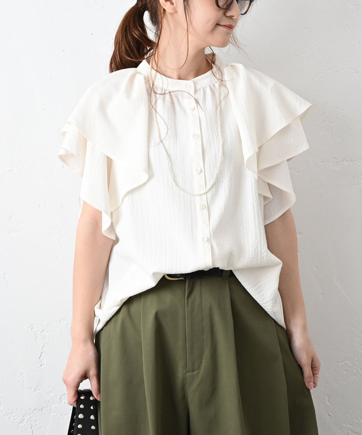 malla｜袖フリルシャツ [[mo61FB261]][C]