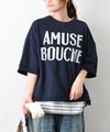 IN THE MARKET｜ヴィンテージライクロゴ6分袖ルーズTee [[C-2550]][C]