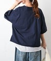 IN THE MARKET｜ヴィンテージライクロゴ6分袖ルーズTee [[C-2550]][C]