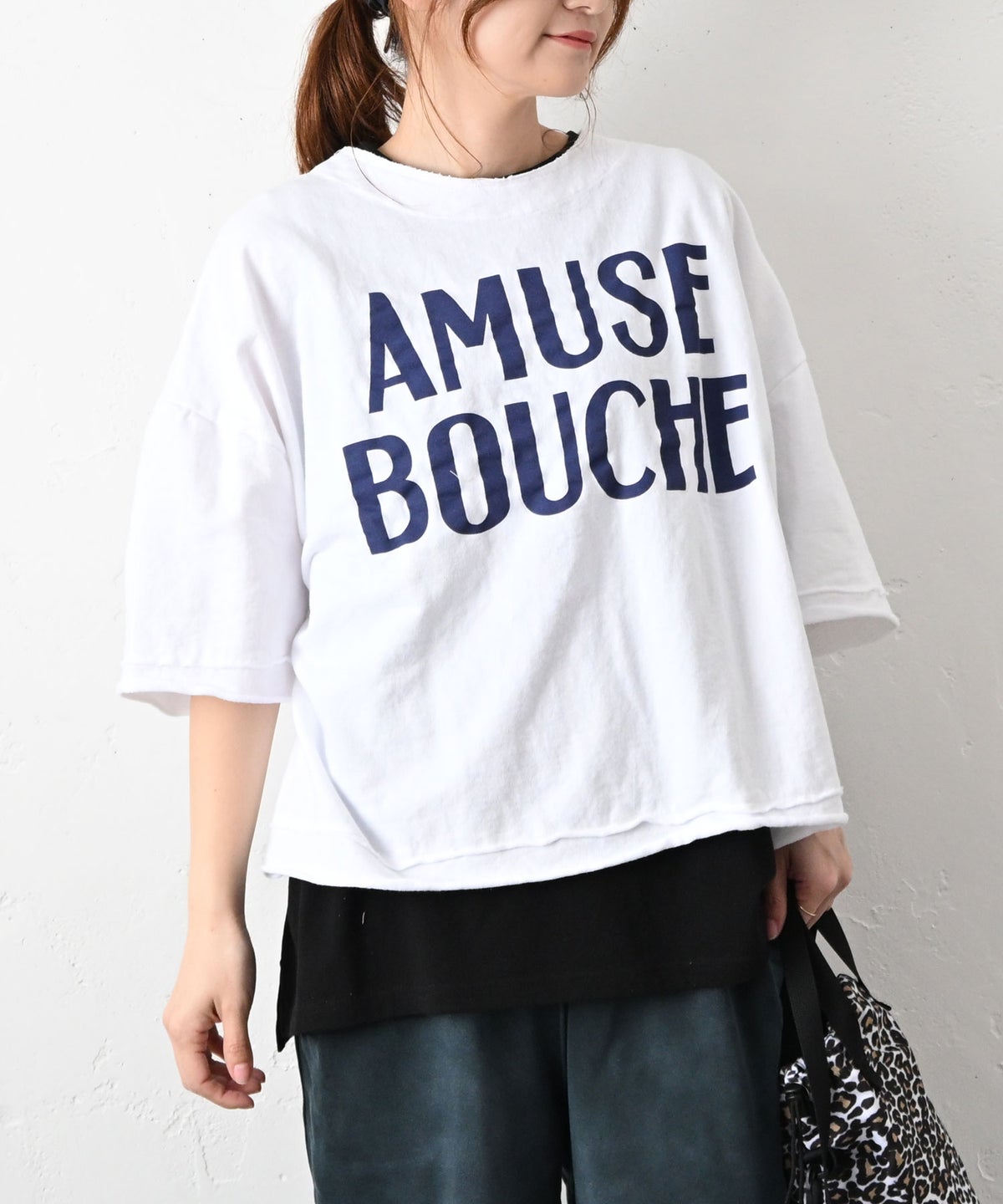 IN THE MARKET｜ヴィンテージライクロゴ6分袖ルーズTee [[C-2550]][C]