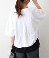IN THE MARKET｜ヴィンテージライクロゴ6分袖ルーズTee [[C-2550]][C]