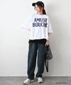 IN THE MARKET｜ヴィンテージライクロゴ6分袖ルーズTee [[C-2550]][C]