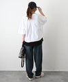 IN THE MARKET｜ヴィンテージライクロゴ6分袖ルーズTee [[C-2550]][C]