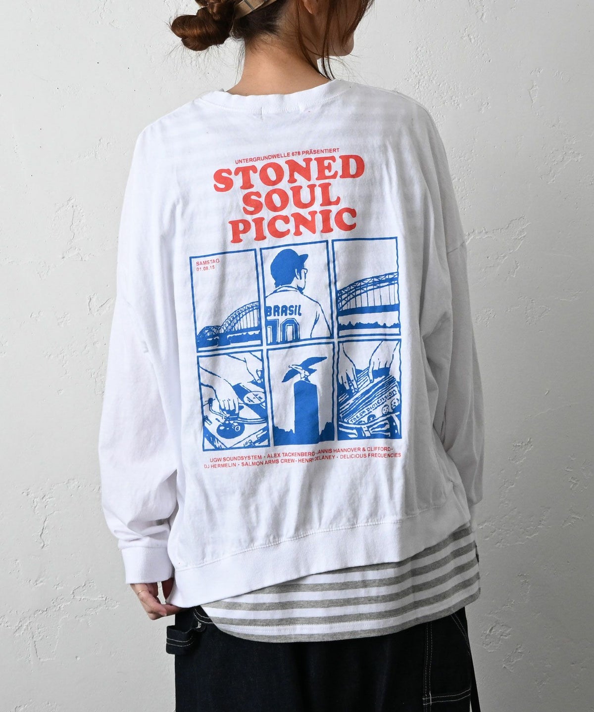 IN THE MARKET｜バックグラフィックルーズロンTee [[C-2548]][C]