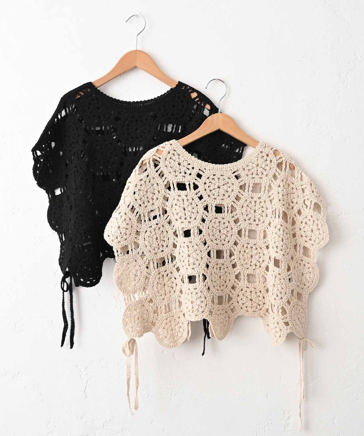  hagumu｜クロシェ風柄編み2wayベスト [[CPMA-9855]][C]