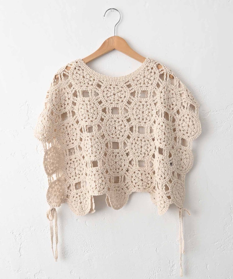  hagumu｜クロシェ風柄編み2wayベスト [[CPMA-9855]][C]