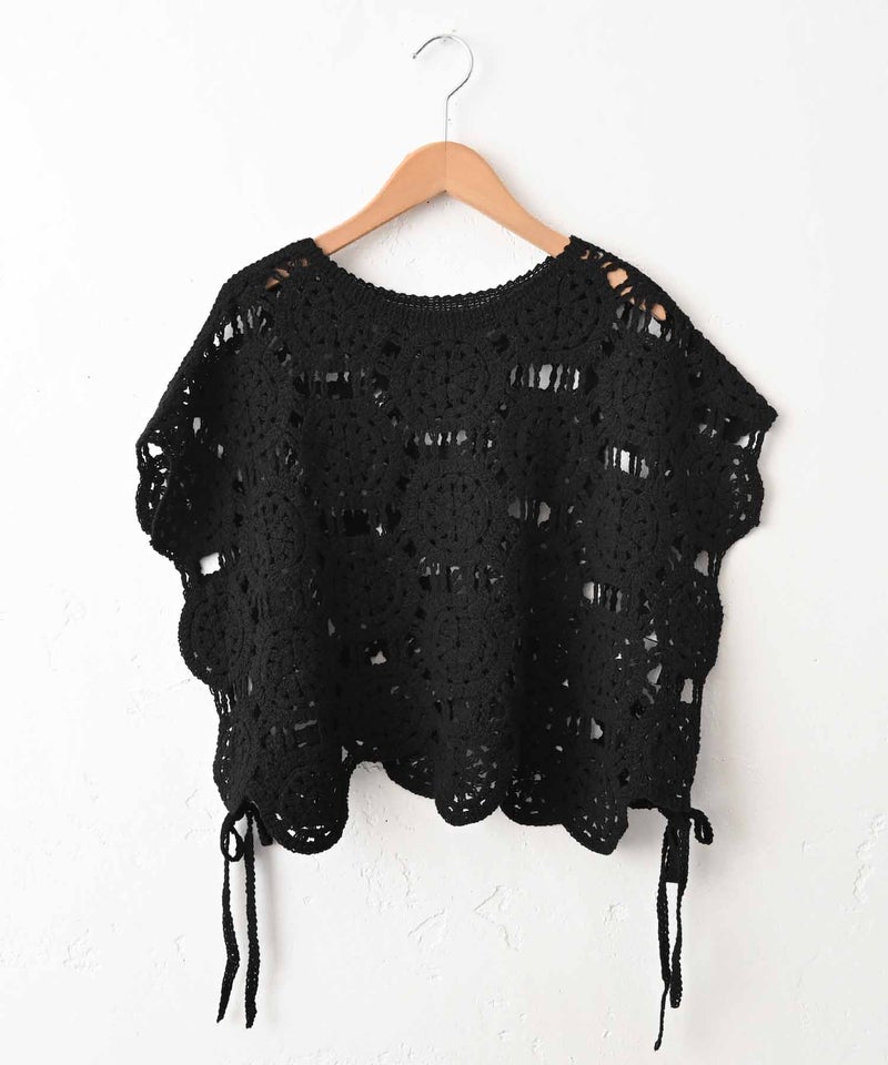  hagumu｜クロシェ風柄編み2wayベスト [[CPMA-9855]][C]