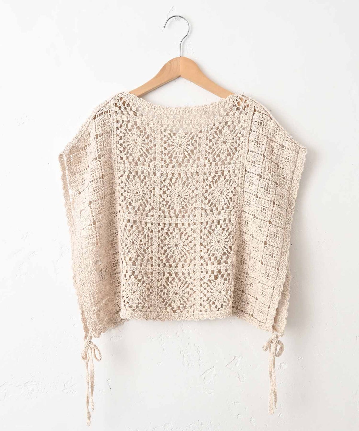 hagumu｜クロシェ風柄編みラウンドネックベスト [[CPMA-8855]][C]