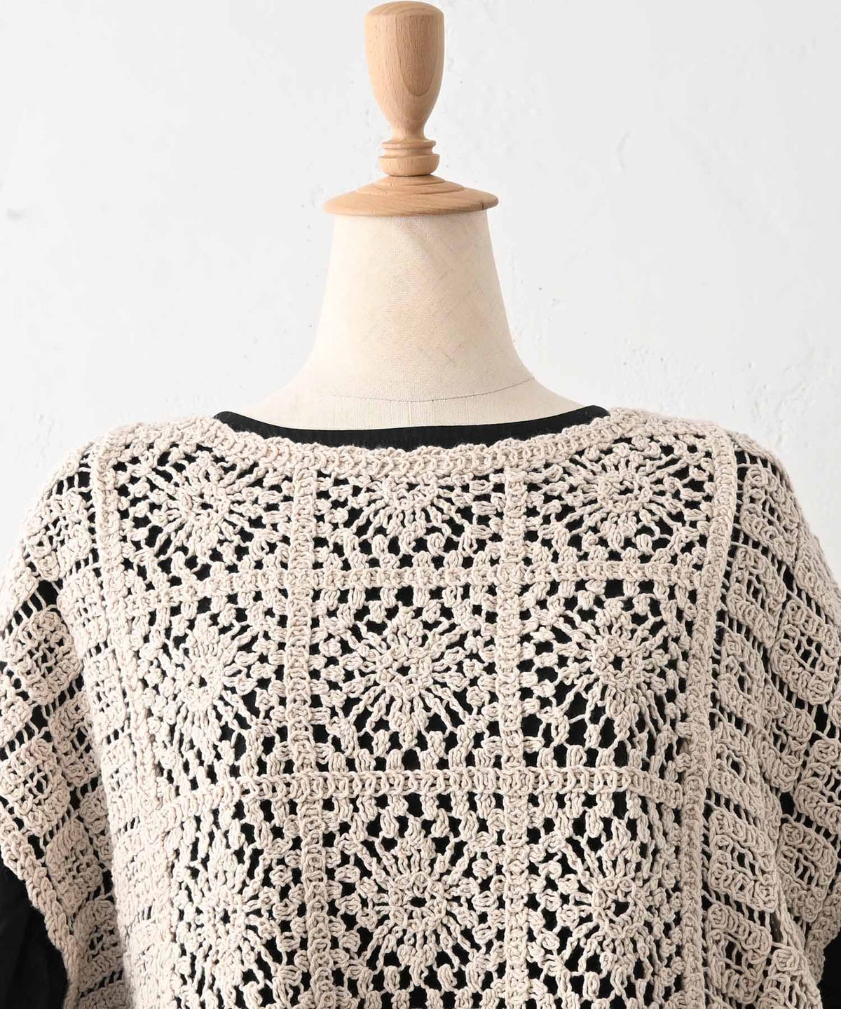 hagumu｜クロシェ風柄編みラウンドネックベスト [[CPMA-8855]][C]