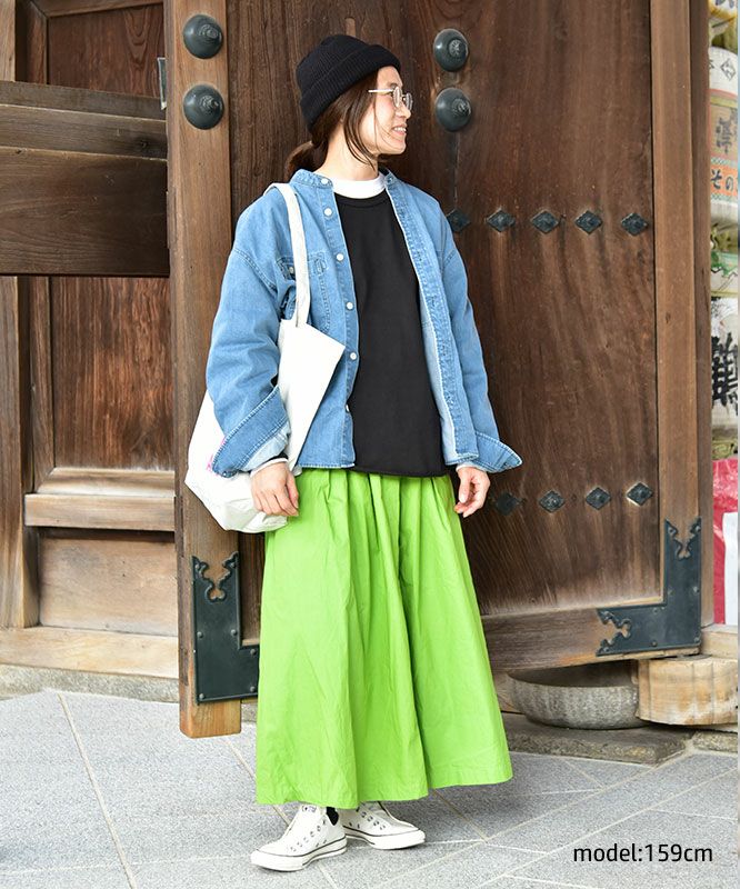 Our.｜ノーカラーデニムシャツ [[131343H]][C]