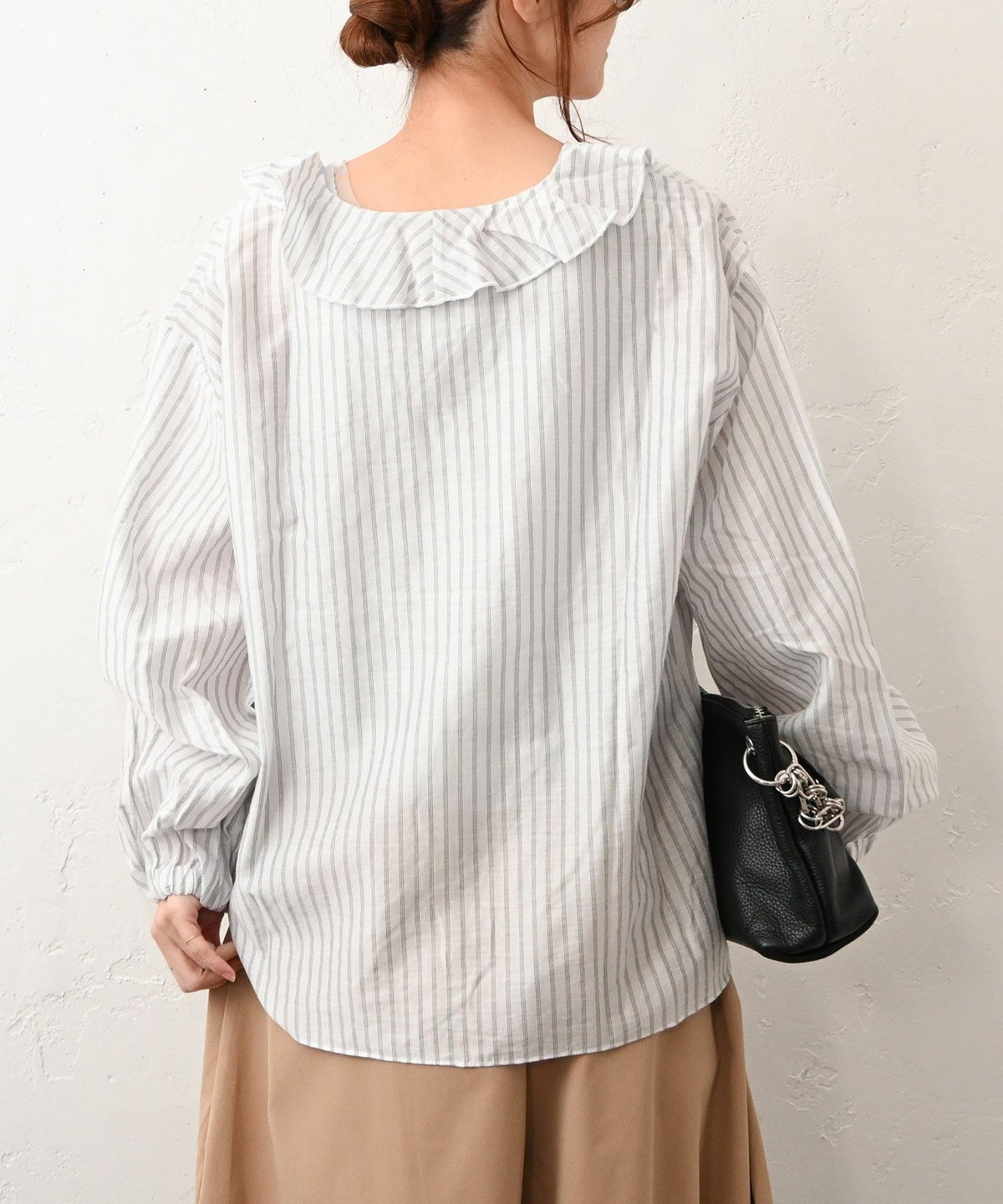 HUMS｜ストライプフリルプルオーバー [[HUM-083]][C]