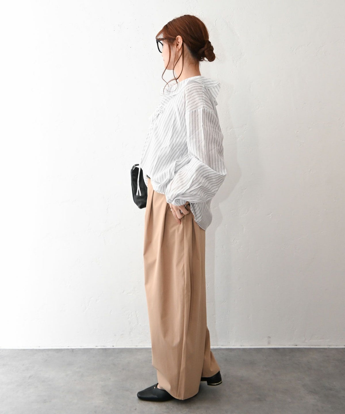 HUMS｜ストライプフリルプルオーバー [[HUM-083]][C]