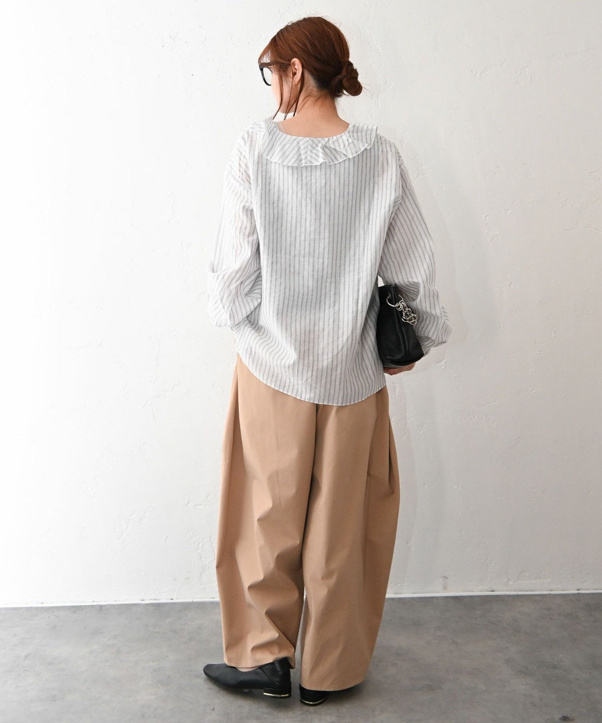 HUMS｜ストライプフリルプルオーバー [[HUM-083]][C]