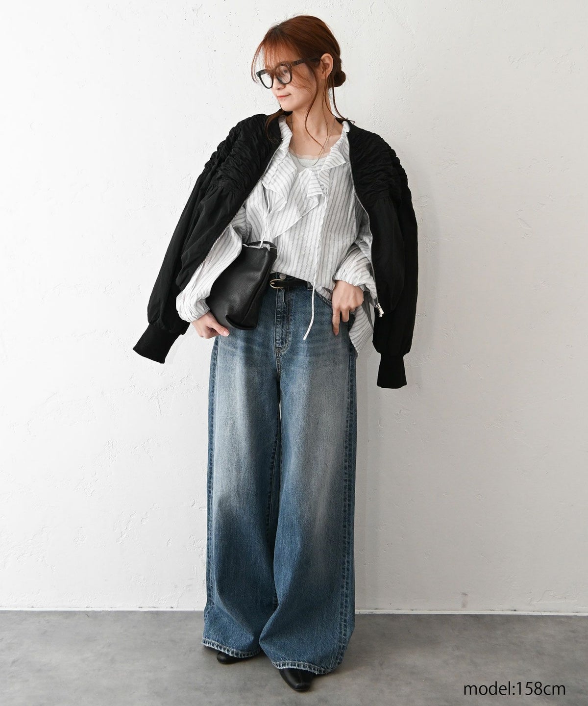 HUMS｜ストライプフリルプルオーバー [[HUM-083]][C]