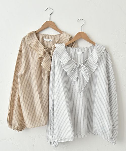 HUMS｜ストライプフリルプルオーバー [[HUM-083]][C]