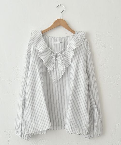 HUMS｜ストライプフリルプルオーバー [[HUM-083]][C]