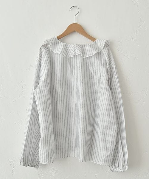 HUMS｜ストライプフリルプルオーバー [[HUM-083]][C]