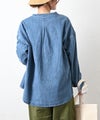 Our.｜デニム素材ヘンリーネックシャツプルオーバー [[Our-023]][C]