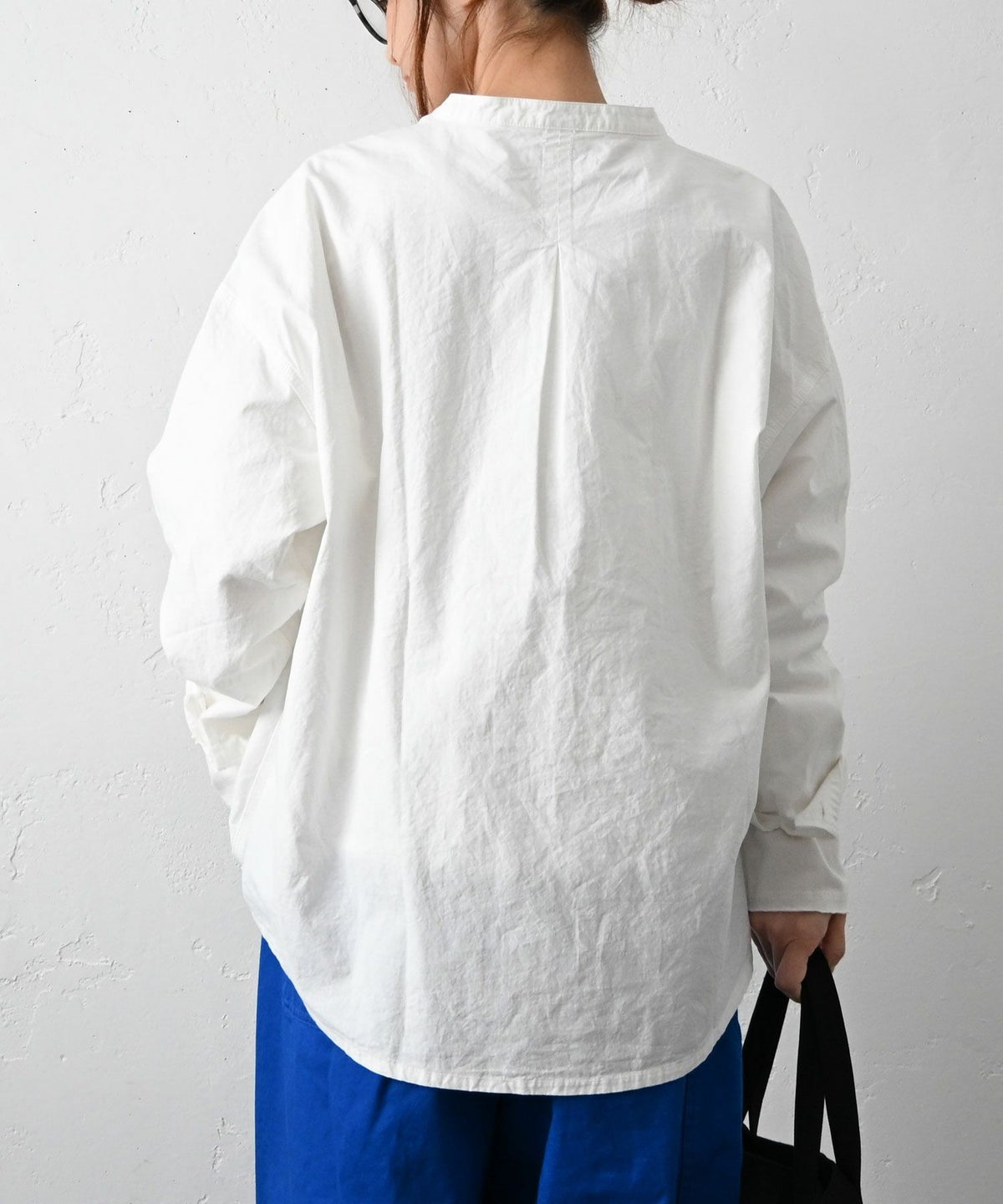 Our.｜タイプライターヘンリーネックシャツプルオーバー [[Our-023-1]][C]