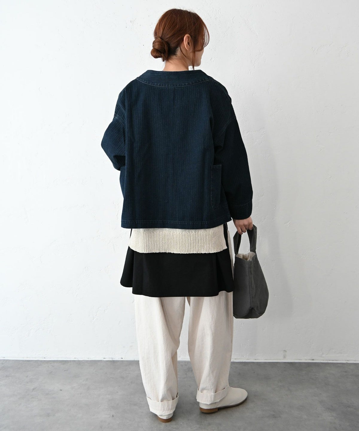 hagumu｜【なかなプロデュース】スタンドカラーデニムジャケット [[hag-185-IND]][C]