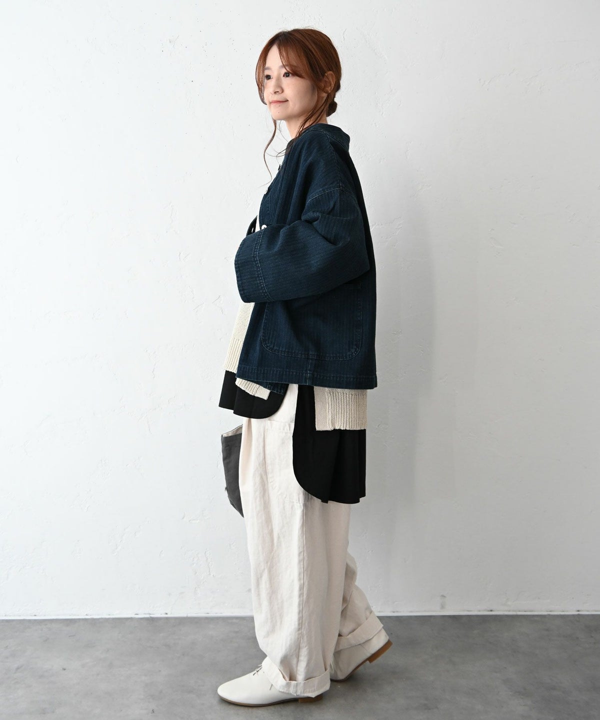 hagumu｜【なかなプロデュース】スタンドカラーデニムジャケット [[hag-185-IND]][C]