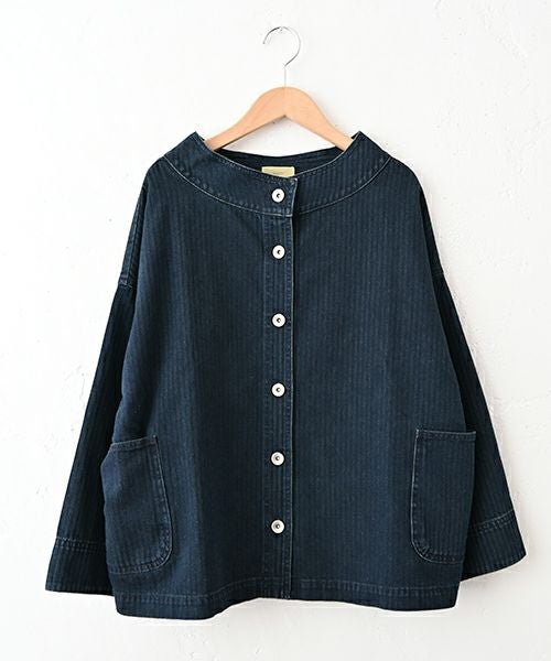 hagumu｜【なかなプロデュース】スタンドカラーデニムジャケット [[hag-185-IND]][C]