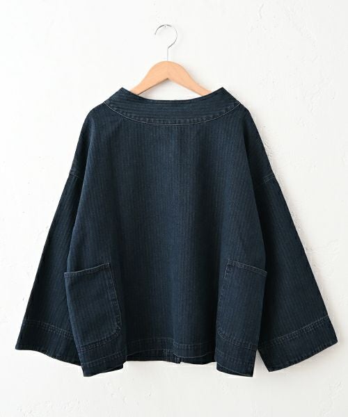 hagumu｜【なかなプロデュース】スタンドカラーデニムジャケット [[hag-185-IND]][C]