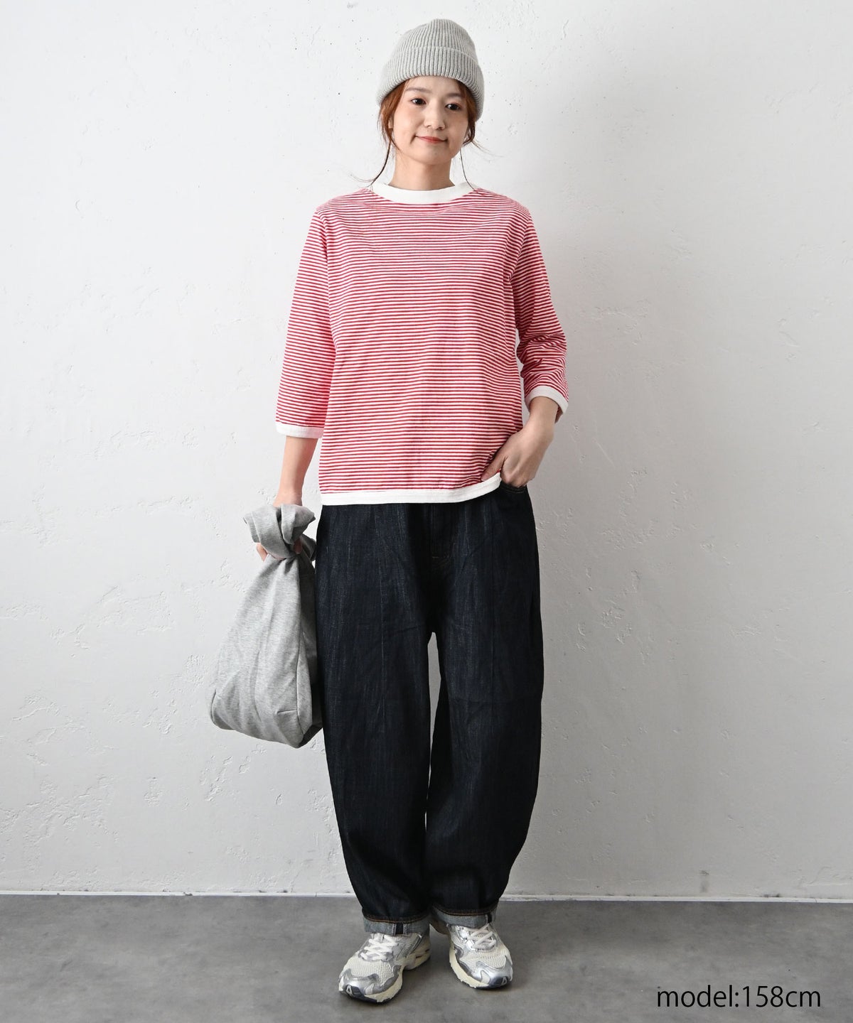 and quarter｜7分袖ボーダーカットソー [[MA-056]][C]