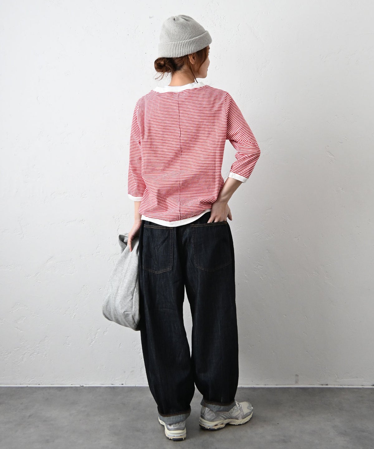 and quarter｜7分袖ボーダーカットソー [[MA-056]][C]