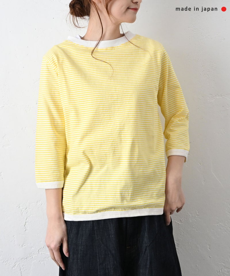 and quarter｜7分袖ボーダーカットソー [[MA-056]][C]