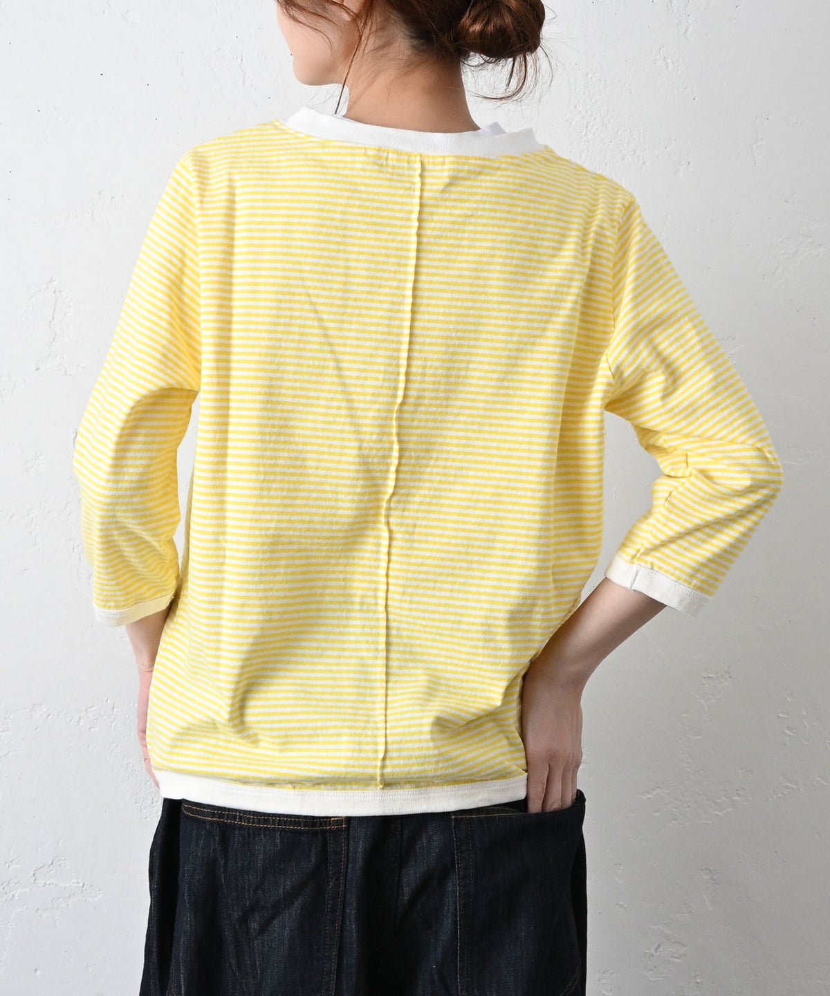 and quarter｜7分袖ボーダーカットソー [[MA-056]][C]