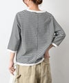and quarter｜7分袖ボーダーカットソー [[MA-056]][C]