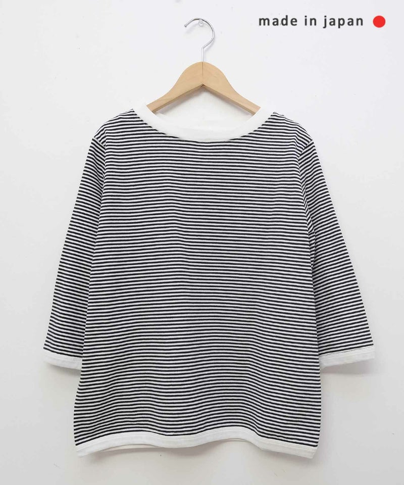and quarter｜7分袖ボーダーカットソー [[MA-056]][C]
