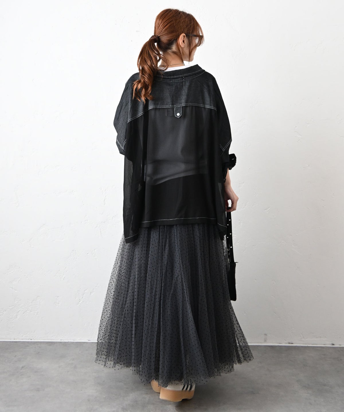 HUMS｜デニム使いシアーシャツ [[41361141]][C]