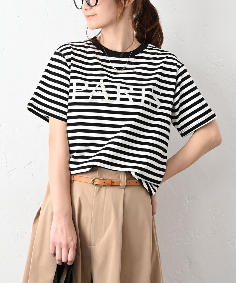  Account｜ボーダー×ロゴT [[MAA104TEA]][C]