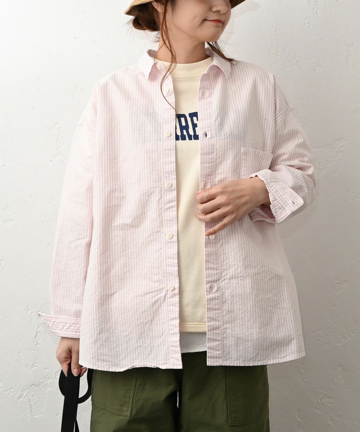 her.｜オックスストライプシャツ [[CE3SH260103ST]][C]