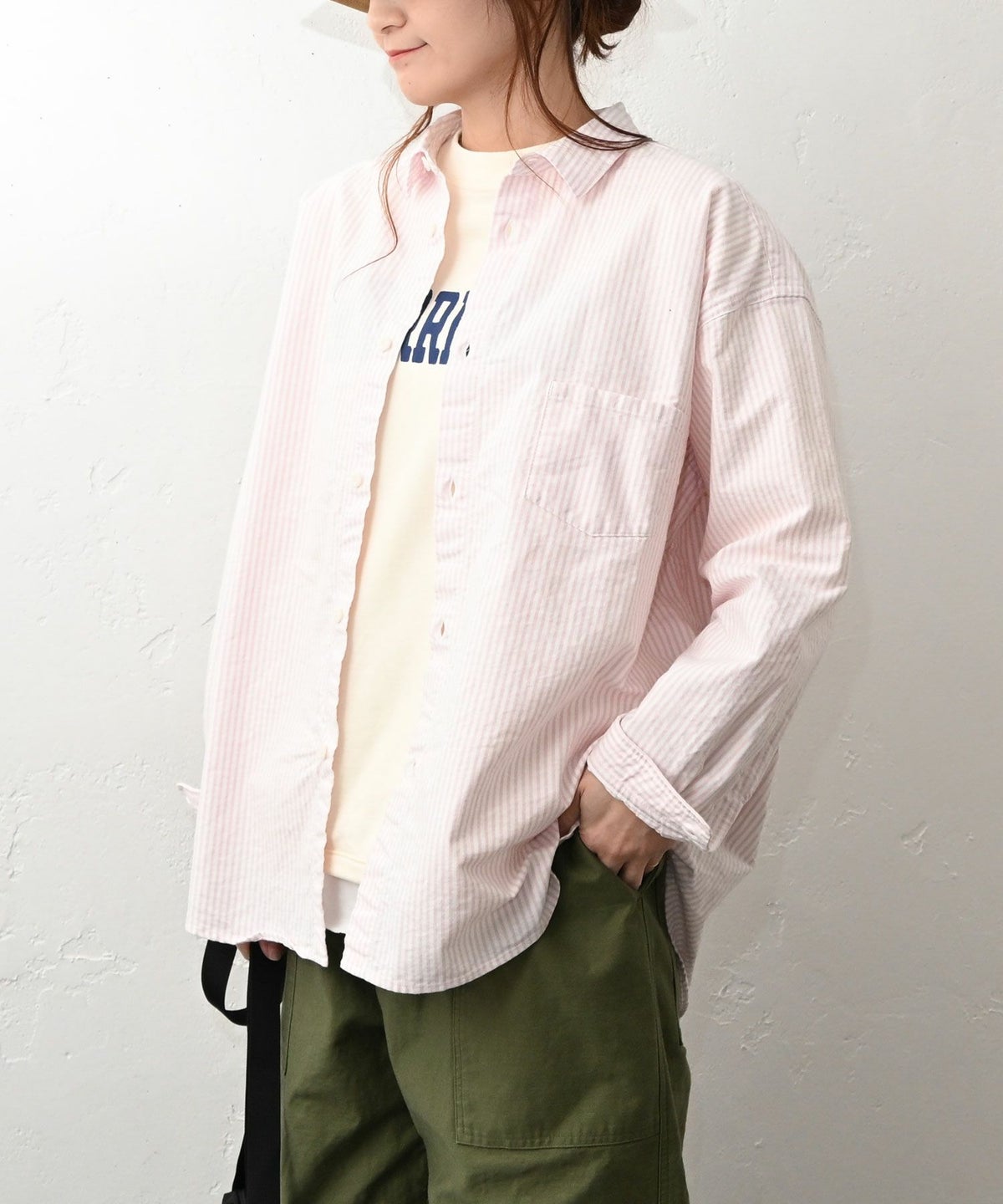 her.｜オックスストライプシャツ [[CE3SH260103ST]][C]