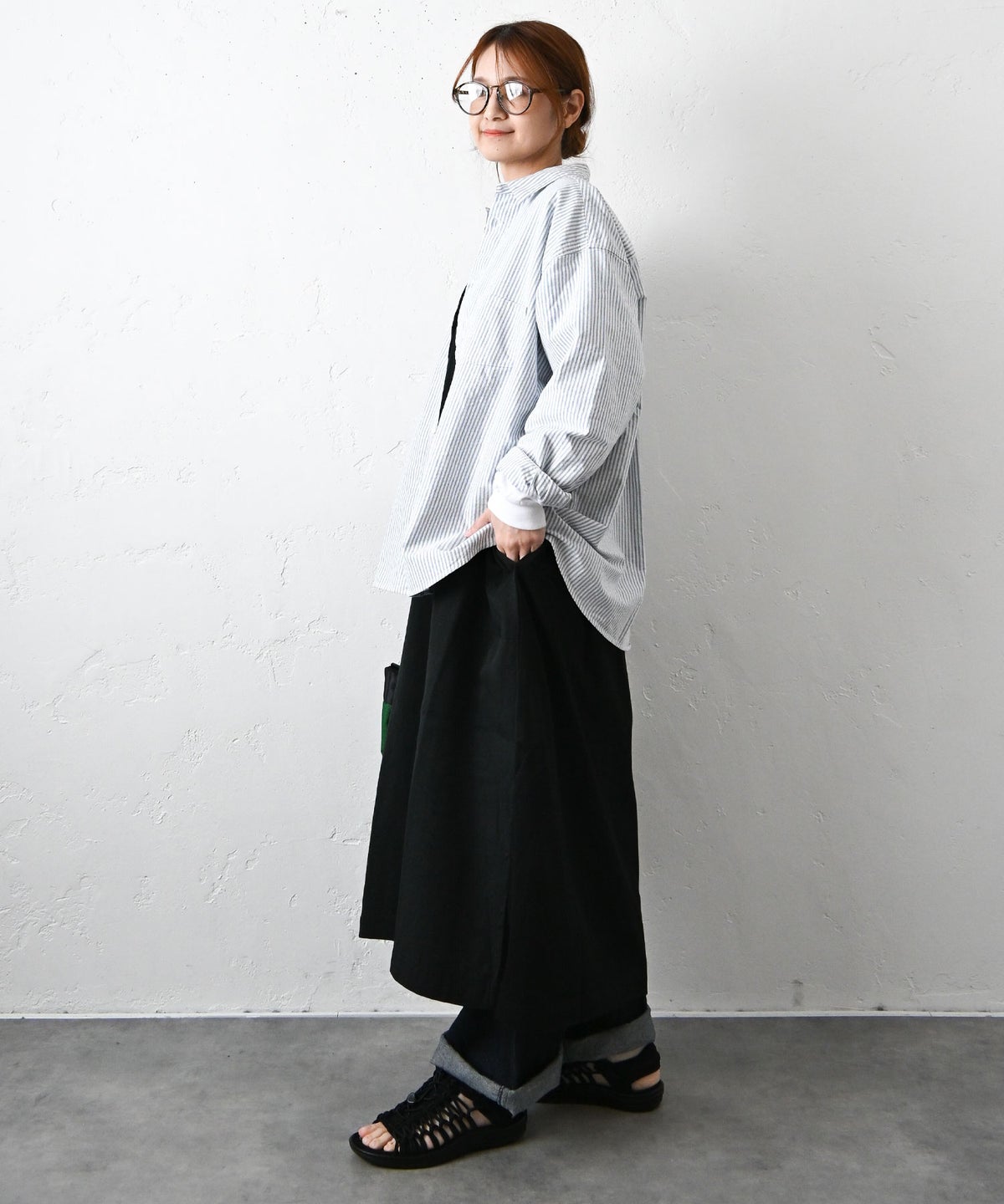 her.｜オックスストライプシャツ [[CE3SH260103ST]][C]