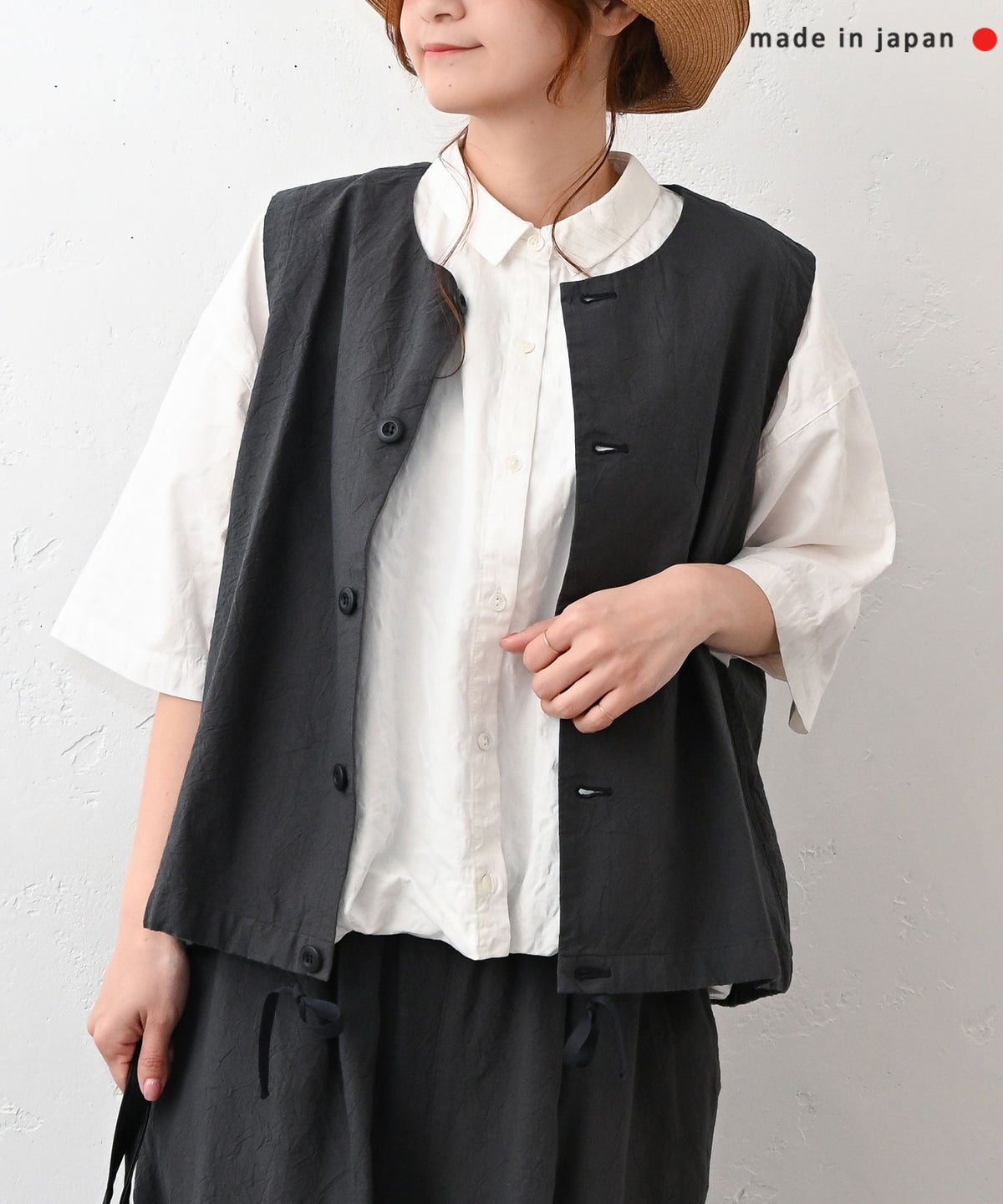 No18｜コットンワッシャードロストベスト [[CE1VE260304]][C]