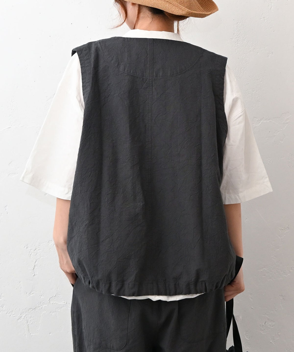 No18｜コットンワッシャードロストベスト [[CE1VE260304]][C]