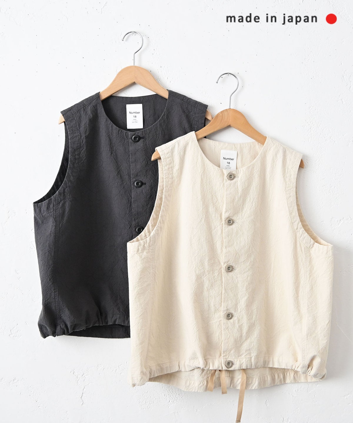 No18｜コットンワッシャードロストベスト [[CE1VE260304]][C]