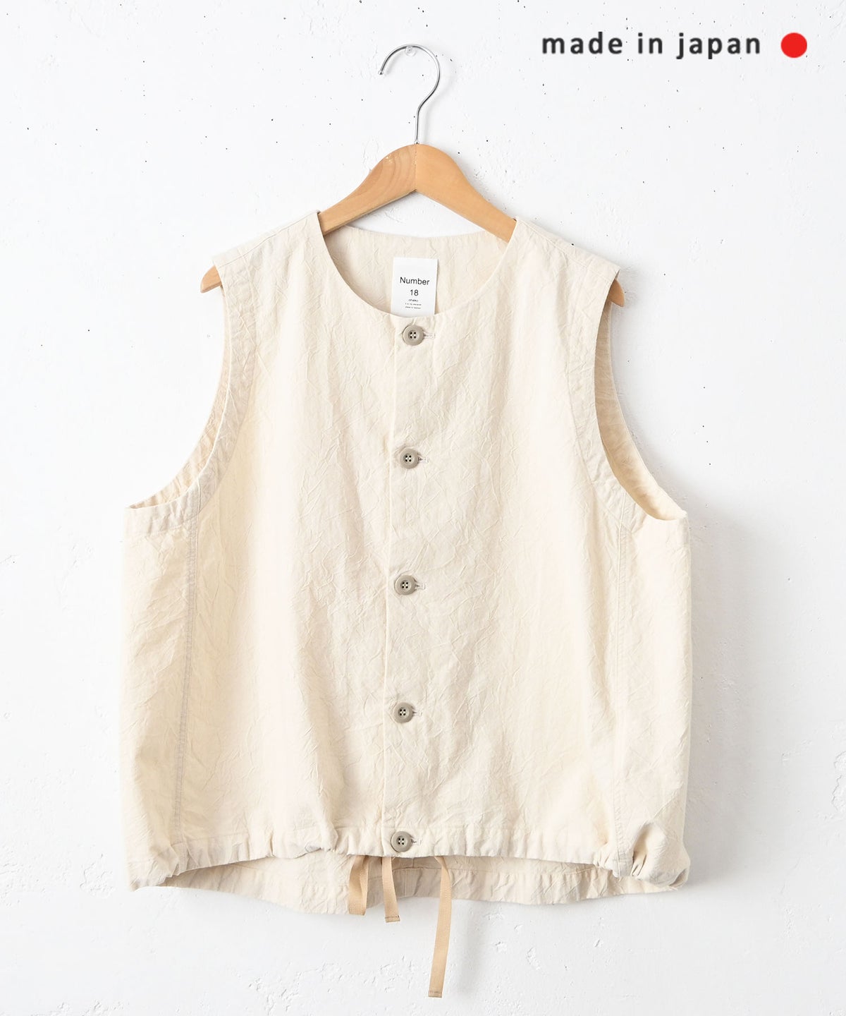 No18｜コットンワッシャードロストベスト [[CE1VE260304]][C]
