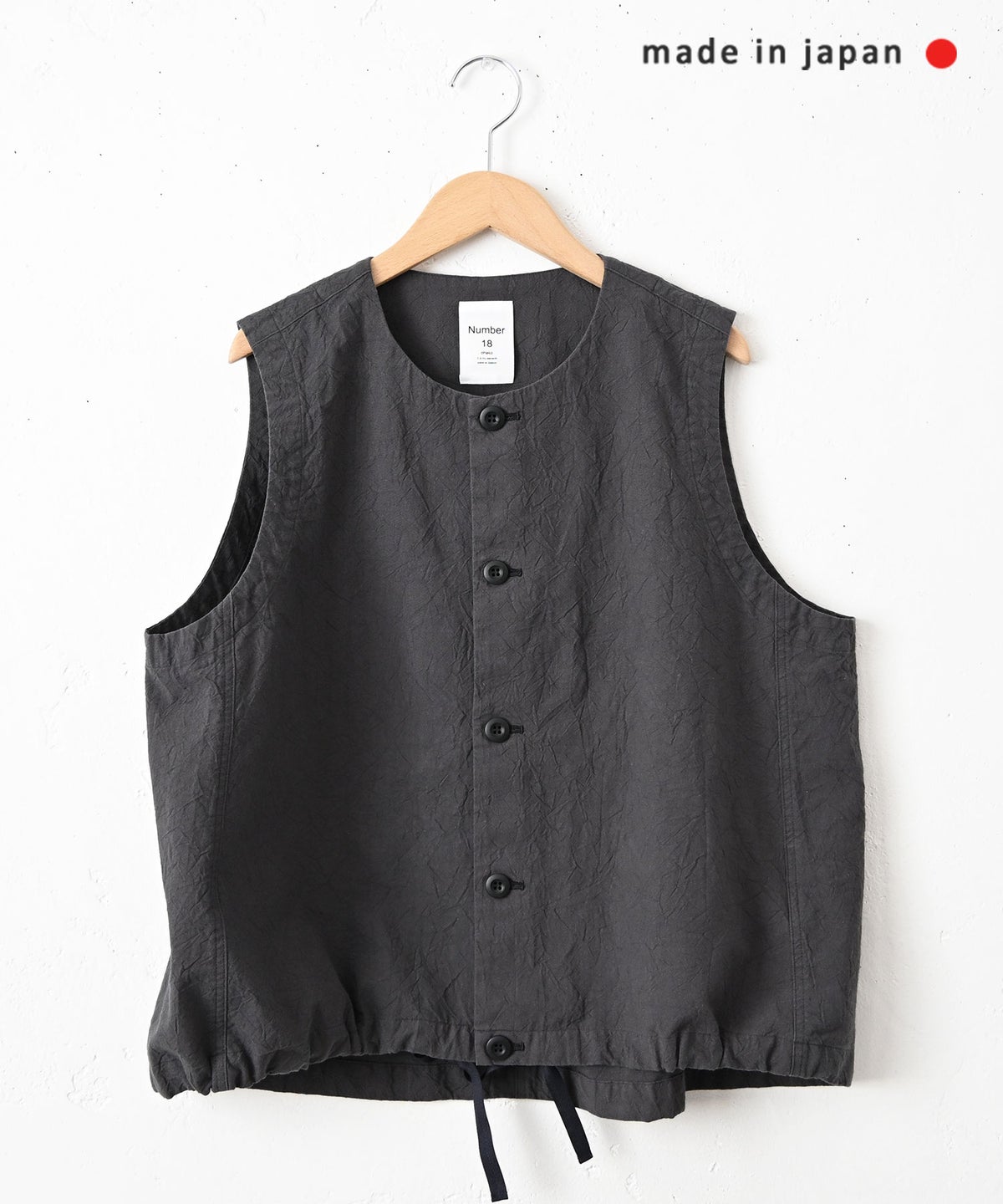 No18｜コットンワッシャードロストベスト [[CE1VE260304]][C]