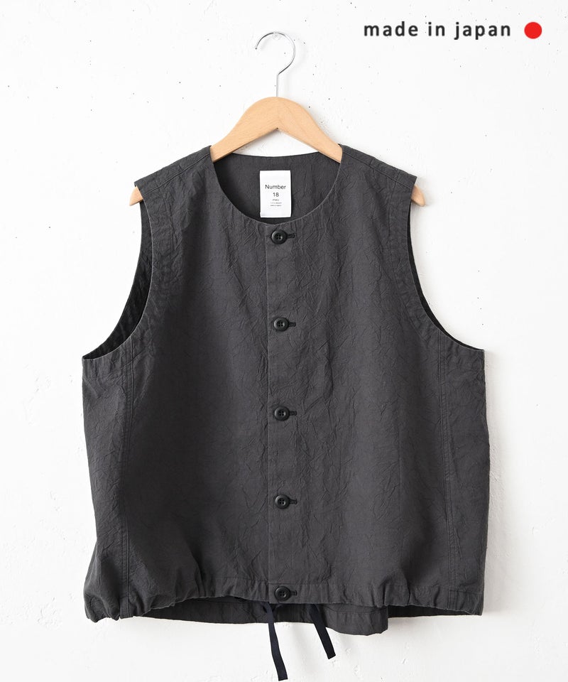 No18｜コットンワッシャードロストベスト [[CE1VE260304]][C]