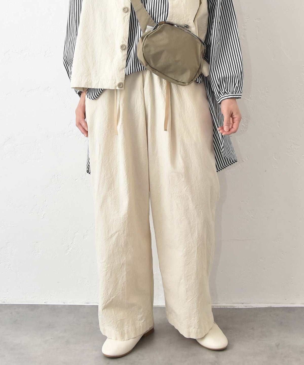 No18｜コットンワッシャーワイドパンツ [[CE1PT260106B]][C]