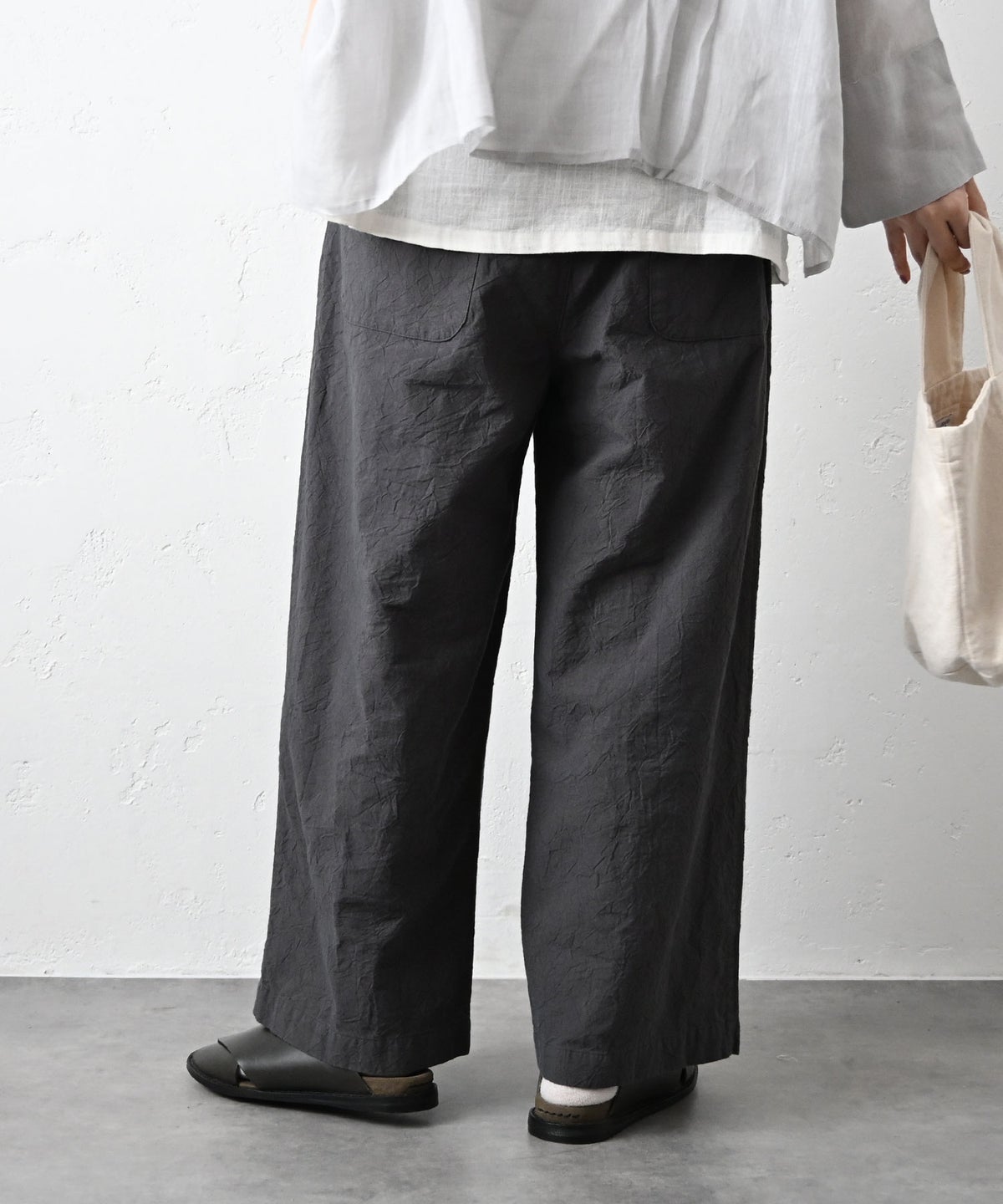 No18｜コットンワッシャーワイドパンツ [[CE1PT260106B]][C]