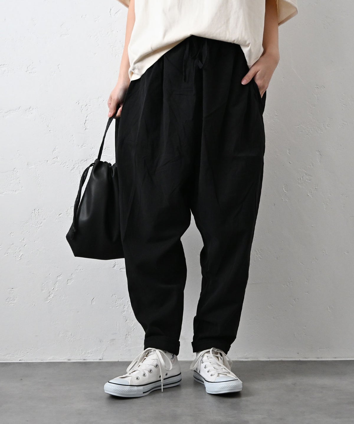 hagumu｜ウエストリブテーパードパンツ [[125711]][C]