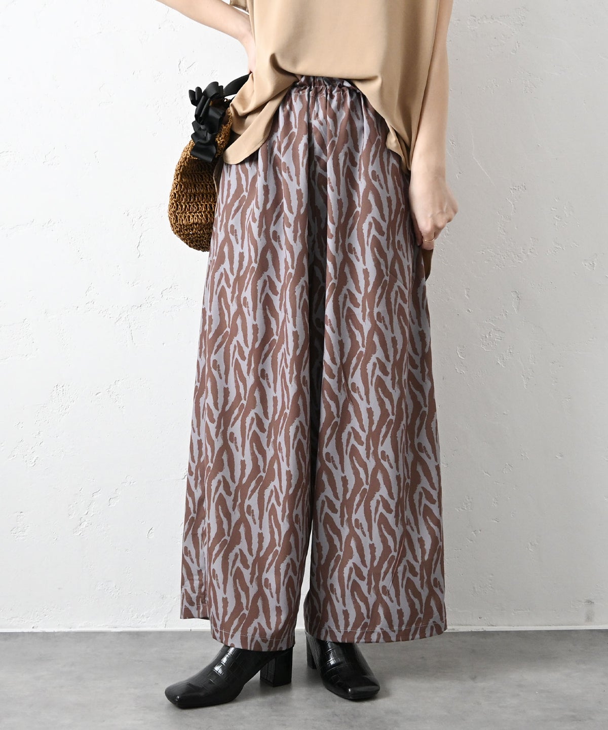 HUMS｜総柄ワイドパンツ [[C-5134]][C]