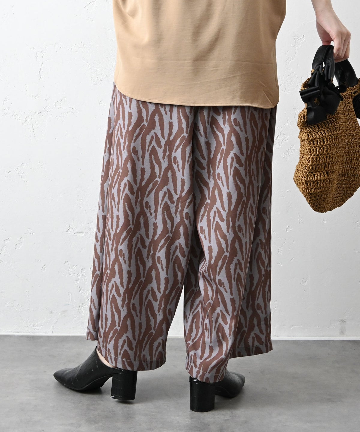 HUMS｜総柄ワイドパンツ [[C-5134]][C]