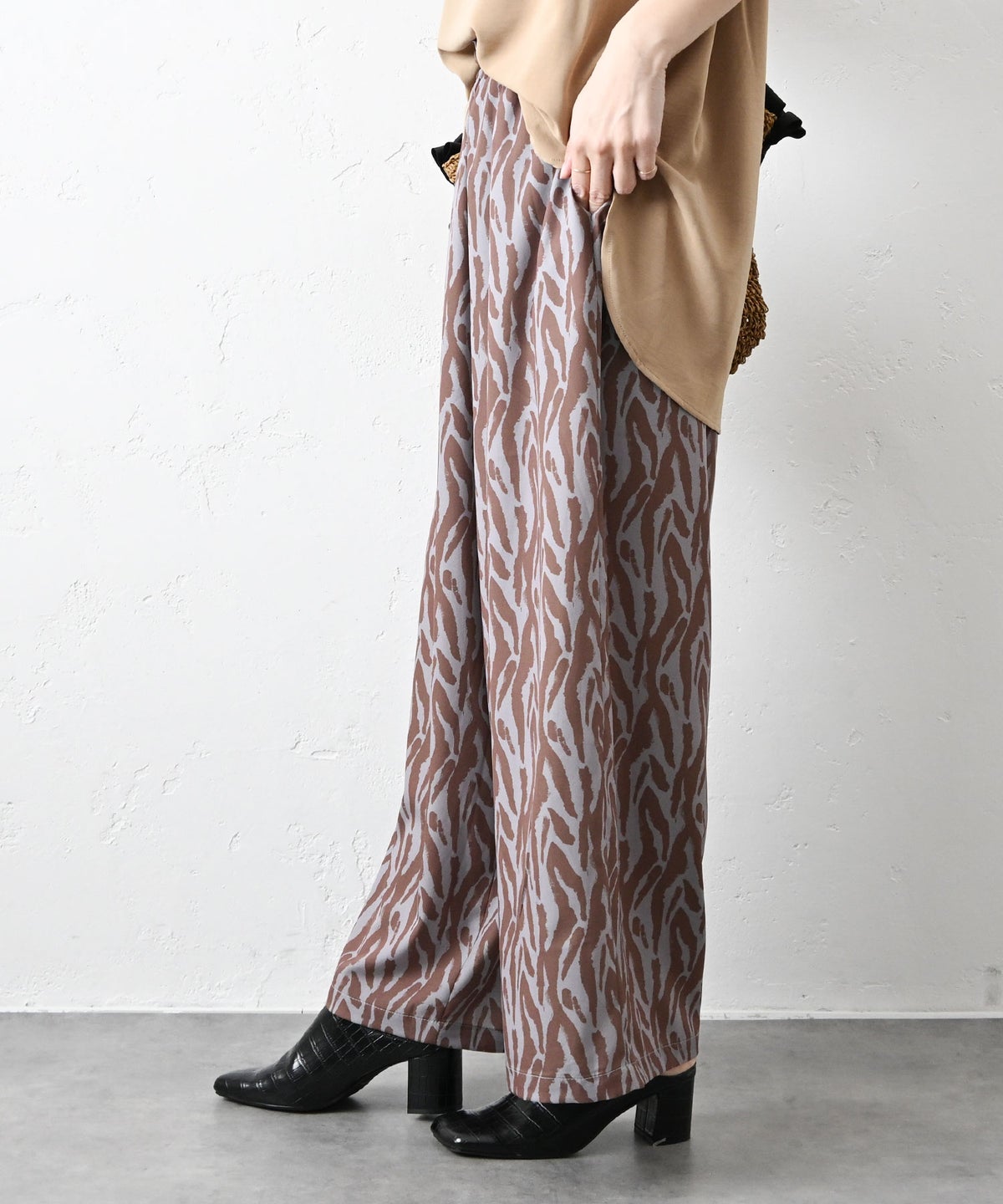 HUMS｜総柄ワイドパンツ [[C-5134]][C]